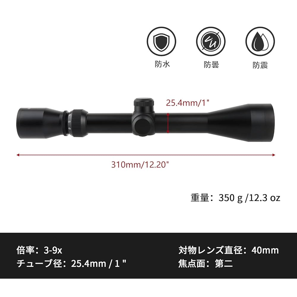 3×21 ショートスコープ 3×42 スコープ